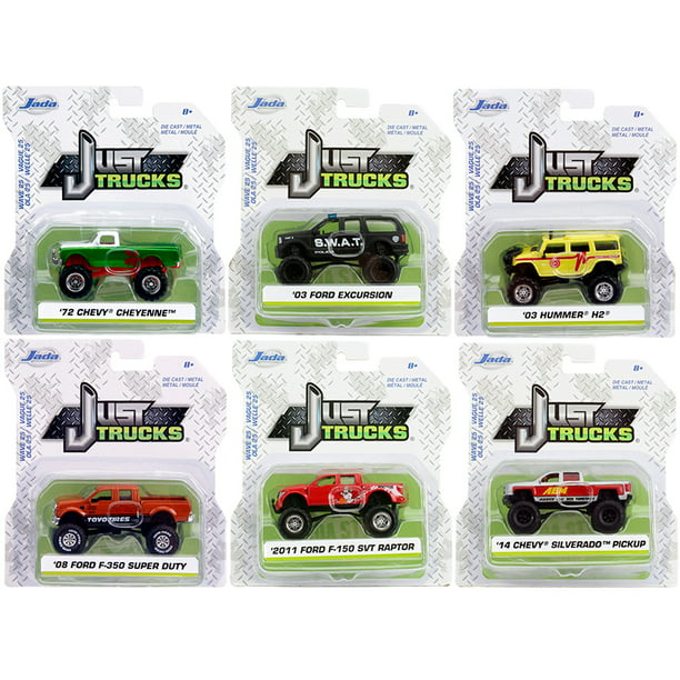 Pack of 6 Wave 24 Diecast Cars Jada Toys 14020-W25-Case 1:64 Just Trucks
